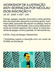 WORKSHOP DE ILUSTRAÇÃO ANTI-BORRACHA POR NICOLAU