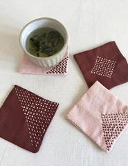 Sashiko de Presente | Bases para Copos - Oficina