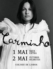 Cartel oficial del evento CARMINHO | EU VOU MORRER DE AMOR OU RESISTIR