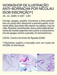 "WORKSHOP DE ILUSTRAÇÃO ANTI-BORRACHA POR NICOLAU"