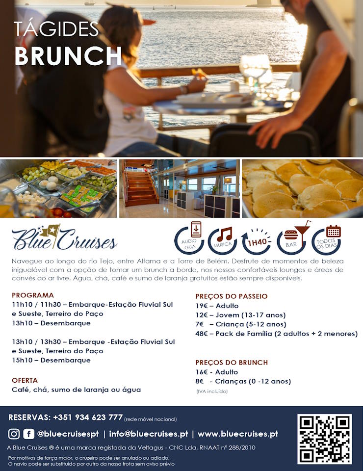 Cartaz de Blue Cruises - Tágides Brunch | Passeio de Barco 2026 em Blue Cruises