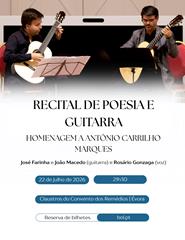 Recital de Poesia e Guitarra - Homenagem a António Carilho Marques