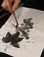 Oficina de introdução à pintura sumi-e