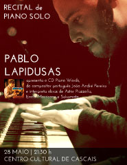 Recital de Piano - Piano Words - Intérprete: Pablo Lapidusas