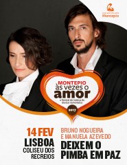 Deixem o Pimba em Paz, Bruno Nogueira e Manuela Azevedo, no Coliseu de Lisboa, Dia dos Namorados (Data, Preços e Informações)